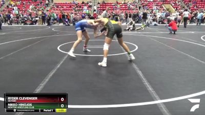 140 lbs Cons. Round 4 - Ryder Clevenger, Victory vs Nikko Hinojos, Newton Wrestling Club