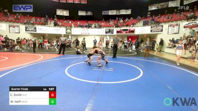 70 lbs Quarterfinal - Clayton Smith, Gentry Youth Wrestling vs William Haff, Wagoner Takedown Club