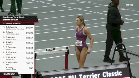Women's 800m, Finals 2
