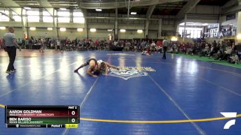 157 lbs Champ. Round 1 - Aaron Goldman, Wesleyan University (Connecticut) vs Ben Bariso, Roger Williams University