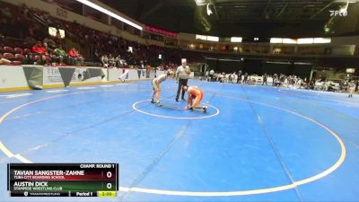 133 lbs Champ. Round 1 - Tavian Sangster-Zahne, Tuba City Boarding School vs Austin Dick, Stampede Wrestling Club