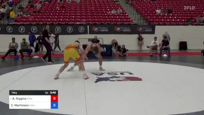 74 kg Cons 32 #2 - Aiden Riggins, Iowa vs Carson Martinson, Iowa