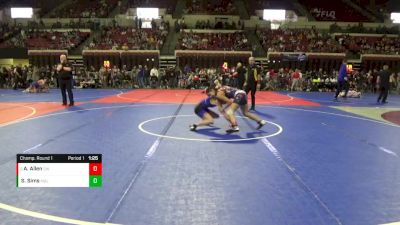 109 lbs Champ. Round 1 - Alexis Allen, Spokane Wrestling vs Sabra Sims, Malta