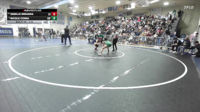 110 lbs Champ. Round 2 - Nicole Comia, Poly/Long Beach vs Giselle Miranda, Los Osos