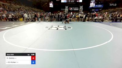 150 lbs Rnd Of 64 - Gavin Geleta, NJ vs Brennan Kicker, OH