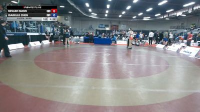 53kg Cons. Semi - Nevaeh Mann, Coast Wrestling RTC vs Isabelle Chen, Bhullar Wrestling Club