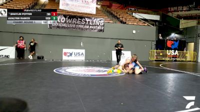 Junior Girls - 155 lbs Champ. Round 1 - Shaylin Potter, 209 Wrestling Academy vs Avalynn Ramos, Ventura High School Wrestling