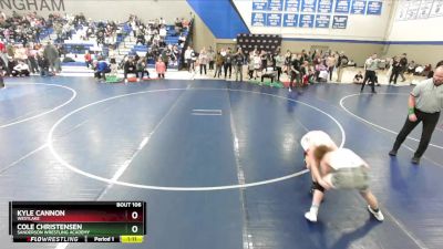 108 lbs Champ. Round 2 - Kyle Cannon, Westlake vs Cole Christensen, Sanderson Wrestling Academy