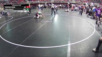 100 lbs Champ. Round 1 - Kian Kelley, Little Hammers Wrestling Club vs Brooks Heine, League Of Heroes