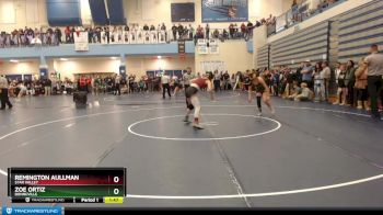 132 lbs Semifinal - Zoe Ortiz, Bonneville vs Remington Aullman, Star Valley