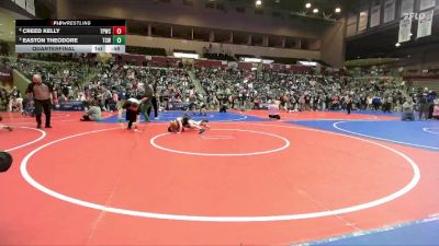 67 lbs Quarterfinal - Easton Theodore, Team Conquer Wrestling vs Creed Kelly, Trash Pandas Wrestling Club