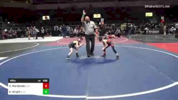 49 lbs Quarterfinal - Oscar Mortensen, Awc vs Karter Wright, Punisher Wrestliing Co