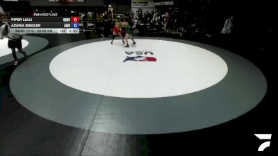 65-68 kg Champ. Round 1 - Piper Lalli, NorCal Queens Wrestling Club vs Azaria Biegler, Amos Alonzo Stagg High School Wrestling