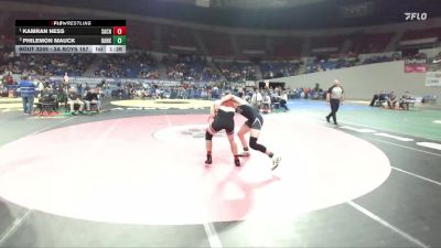 3A Boys 157 lbs 1st Place Match - Kamran Ness, Santiam Christian Boys vs Philemon Mauck, Banks Boys