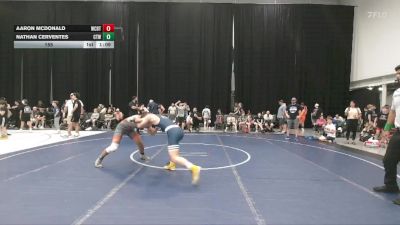 155 lbs Round 3 (6 Team) - Aaron Mcdonald, Wrecking Crew Demolition Team vs Nathan Cerventes, CTWHALE