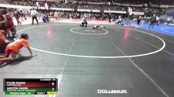 64 lbs Cons. Semi - Weston Hager, Poquoson Athletic Association vs Tyler Mason, Tabb Wrestling