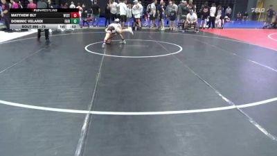 78 lbs Quarterfinal - Matthew Bly, West Wyoming vs Dominic Velardi, Fairfield
