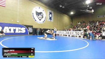 130 lbs Champ. Round 3 - Lillian Esparza, El Diamante vs Olivia Ortiz, Exeter