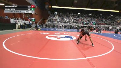 4A-165 lbs Cons. Round 1 - Andrew Entel, Natrona County vs Julian Meza, Rock Springs