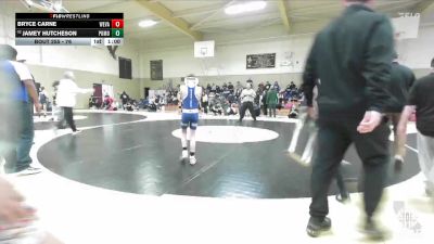 76 lbs Cons. Round 1 - Jamey Hutcheson, Exeter vs Bryce Carne, Hughson