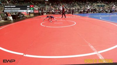 52 lbs 3rd Place - Major Greer, Siouxland Wrestling Academy vs Nelson Zwanziger, Immortal Athletics WC