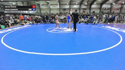 144 lbs Cons. Sub-rd Of 16 - Micah Nance vs Noah Aparicio, Hermiston