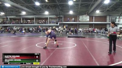 165 lbs Champ. Round 2 - Austin Wilkins, Cornell College vs Braeden Hendel, Luther
