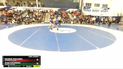 197 lbs Cons. Round 1 - George Pavlenko, Elmhurst College vs Evan Kachigian, Harper College