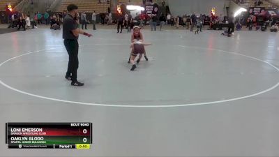 90 lbs Round 3 - Loni Emerson, Dragon Wrestling Club vs Oaklyn Glodo, Sparta Junior Bulldogs