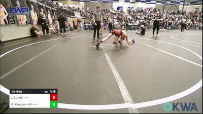 73-76 lbs Final - Lukas Lomeli, Shelton Wrestling Academy vs Heston Klinglesmith, Perry Wrestling Academy