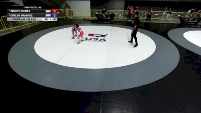 45 lbs Cons. Semis - Truett Dickey, McKinleyville Freestyle Wrestling Club vs Evelyn Ramirez, McKinleyville Freestyle Wrestling Club