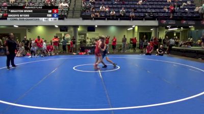 74 lbs Cons. Sub-quarters - Braxton Irvine, Immortal Athletics WC vs Brodys Myers, Pennsylvania