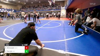 46 lbs Consi Of 8 #2 - Evelyn Shimonek, Pawhuska Elks Takedown vs Zeke Parrish, Claremore Wrestling Club