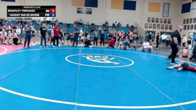 49 lbs Cons. Semis - August Van De Moere, Emmett Freestyle Wrestling Club vs Brantley Fresquez, Homedale Wrestling Club