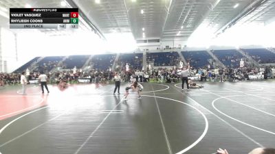 54 lbs 2nd Place - Violet Vasquez, Mantanona TC vs Rhyliegh Coons, Animal House WC