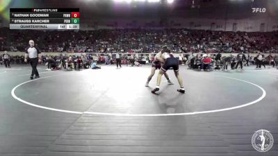 B3A-144 lbs Quarterfinal - Nathan Goodman, Pawnee vs Strauss Karcher, Perry