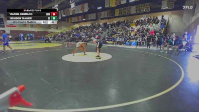 106 lbs 5th Place Match - Benson Tanner, Del Oro vs Daniel Serrano, Clovis East