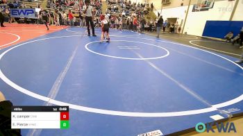 46 lbs Rr Rnd 1 - Kaidyn Camper, Caney Valley Wrestling vs Evelyn Pierce, Verdigris Youth Wrestling