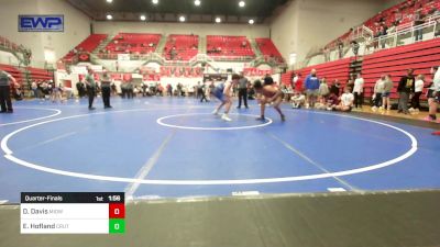 157 lbs Quarterfinal - DeBrail Davis, Midwest City Bombers Youth Wrestling Club vs Edward Hofland, Crutchmer Wrestling