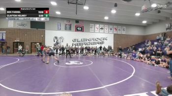 200 lbs Finals (2 Team) - Clayton Helmey, Glenrock Intermediate Middle School vs Ben Farrel, Thermopolis Middle School