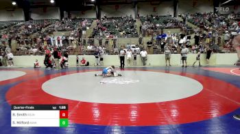 67 lbs Quarterfinal - Bryce Smith, Roundtree Wrestling Academy vs Slater Milford, Banks Co. BattleBorn Wrestling