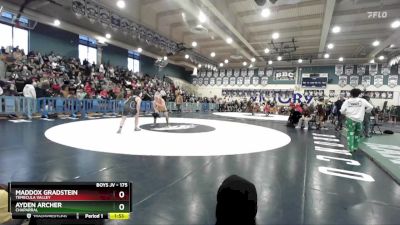 175 lbs Round 3 - Maddox Gradstein, Temecula Valley vs Ayden Archer, Chaparral