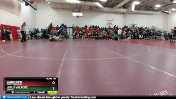 165 lbs Champ. Round 2 - Jesus Valadez, Center vs Jaden Sims, Rocky Mountain