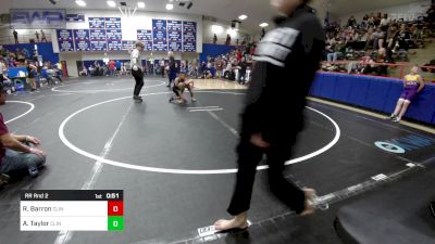 52 lbs Rr Rnd 2 - Raymond Barron, Clinton Youth Wrestling vs Ayden Taylor, Clinton Youth Wrestling