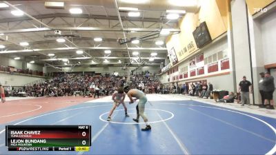 138 lbs Cons. Round 4 - Lejon Bundang, Mica Mountain vs Isaak Chavez, Yuma Catholic