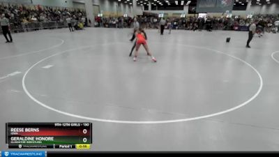 130 lbs Cons. Round 2 - Reese Berns, Iowa vs Geraldine Honore, Gladiator Wrestling