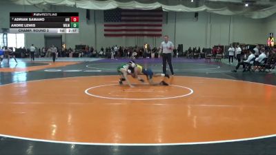 125 lbs Champ. Round 2 - Andre Lewis, Wilmington vs Adrian Samano, Averett