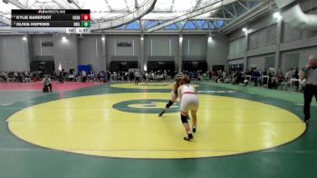 132 lbs Round Of 16 - Kylie Barefoot, Cheshire vs Olivia Hopkins, Rocky Hill