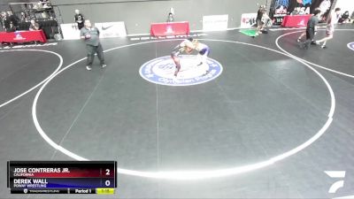 130 lbs Cons. Round 2 - Jose Contreras Jr., California vs Derek Wall, Poway Wrestling