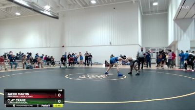 144 lbs Cons. Round 2 - Jacob Martin, Mendenhall High School vs Clay Crane, Tupelo High School